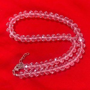Ardene Jewelry Accessory Clear Crystal Bead Necklace